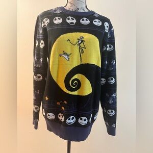 Disney’s Nightmare Before Christmas Black and Yellow Crewneck Sweater